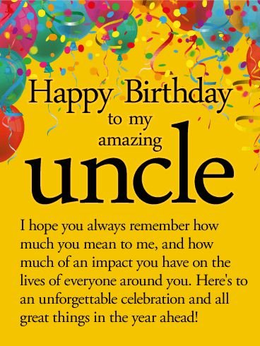 Heartfelt Birthday Wishes To My Uncle: Celebrating Family Love