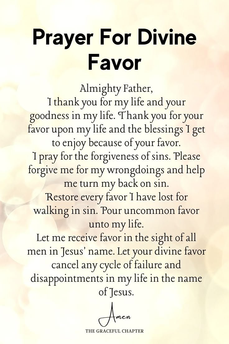 Empower Your Life: Prayer For Favour Secrets